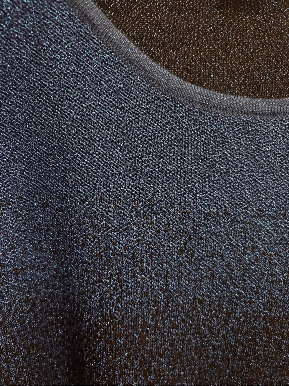 Alfred Dunner Blue metallic 2-piece look sweater - Picture 7 of 7